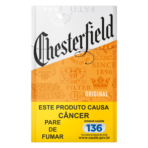 Cigarro Chesterfield Original Label Laranja Box